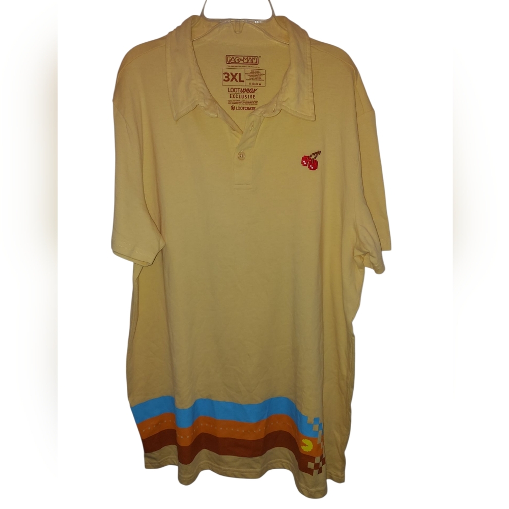 Loot Crate Pac-man Polo, EUC